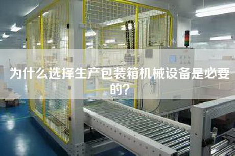 为什么选择生产包装箱机械设备是必要的？