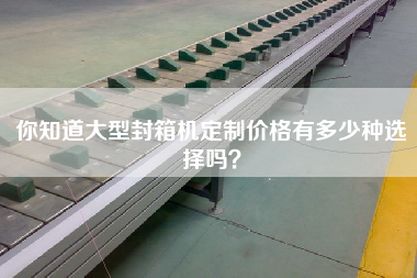 Do you know how many options are available for customized prices of large sealing machines?